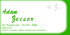 adam zeiser business card