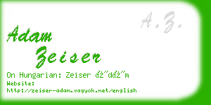 adam zeiser business card